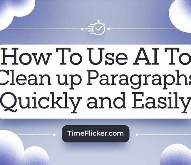 how to use ai to clean up paragraphs