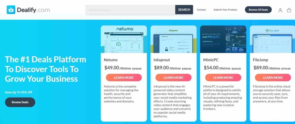 dealify. Buy SaaS Lifetime Deals