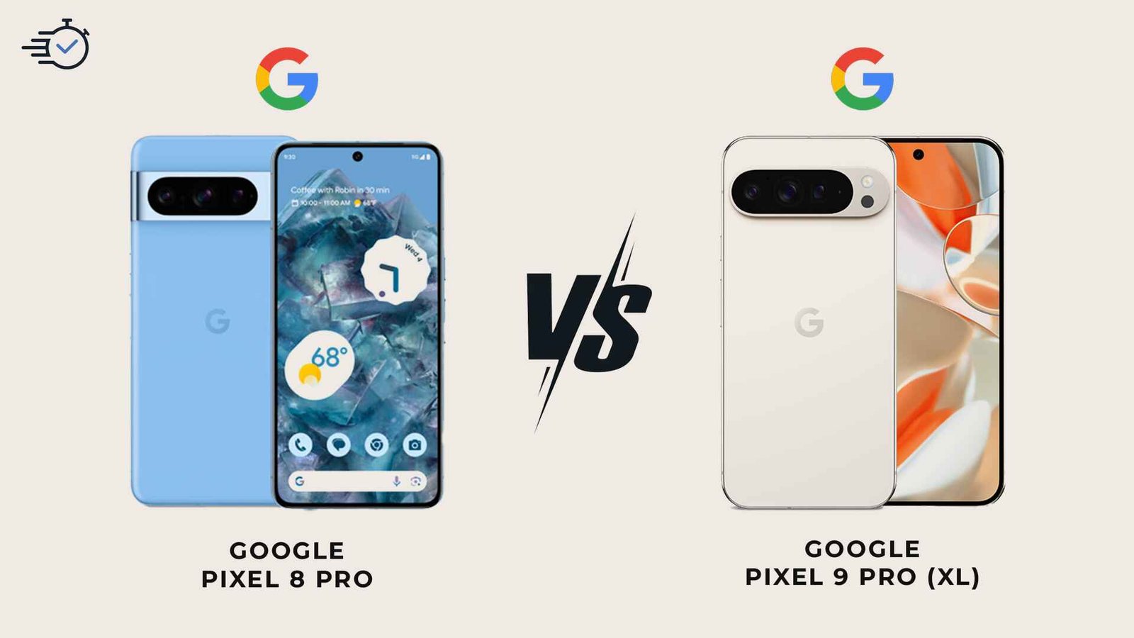 google pixel 8 pro size vs pixel 9 pro xl